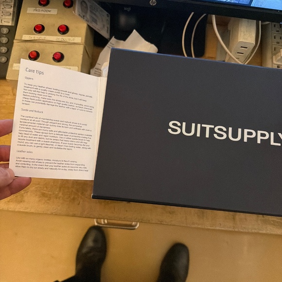 Suit Supply Black Tuxedo Oxford Leather-New in Box main image 5